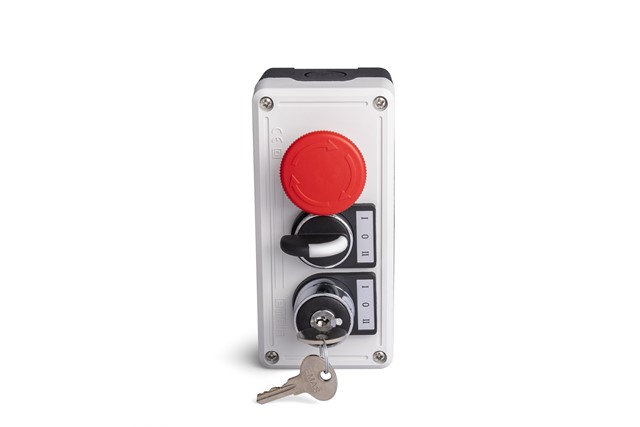 PY Series Plastic 3 Holes CM200E + CM101S30 + CM101AC30 + 2*BROZET08 + 2*BET08201 Grey-Black Control Box